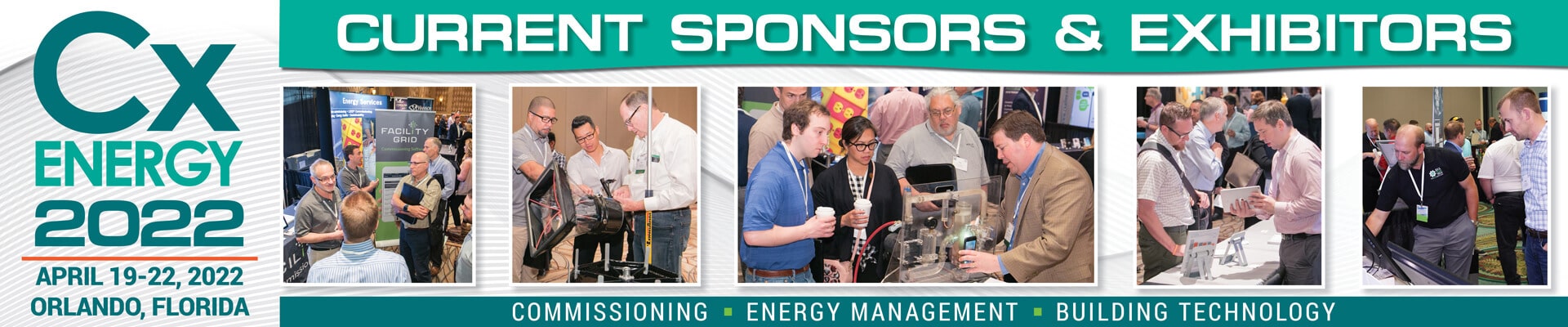 List of current exhibitor and sponsors for CxEnergy 2022, Orlando Florida